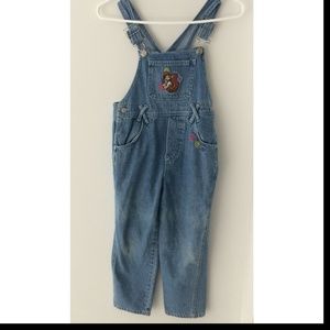 Vintage Disney Hercules Meg Denim Overalls Jeans Child Size 8